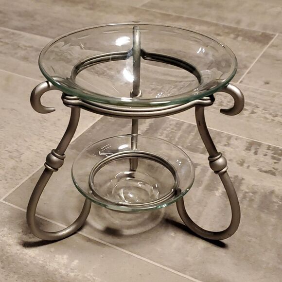 Partylite Brushed Silver Aroma Melt Warmer - Picture 1 of 6